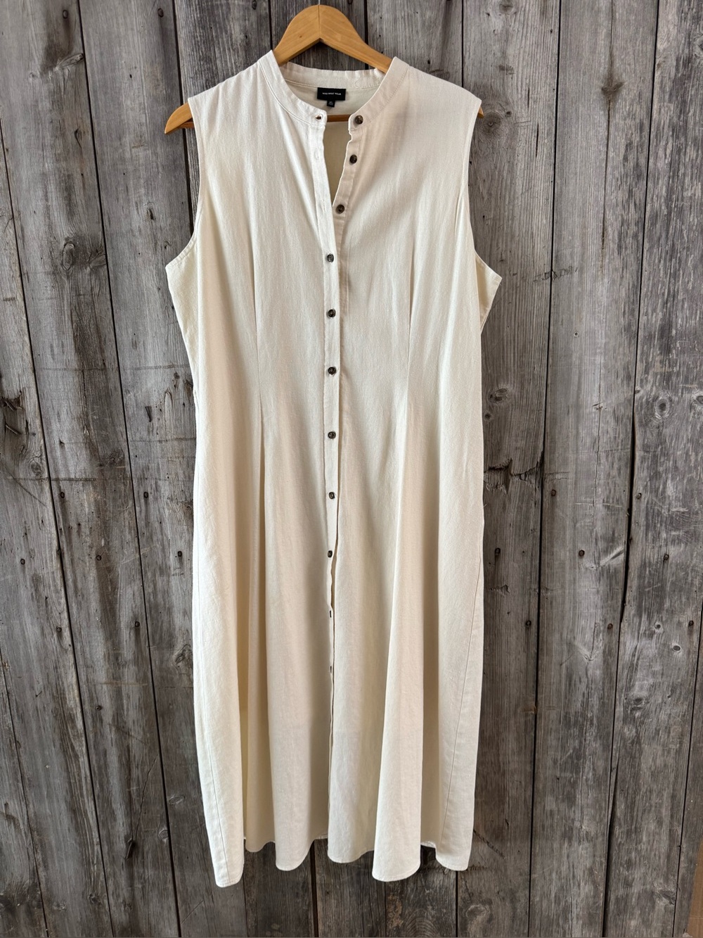 TARGET Who What Wear linen blend button up midi dress - size XL